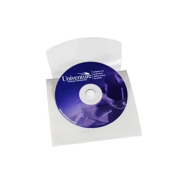 Adhesive CD/DVD Safetysleeve Box of 1000 Univenture