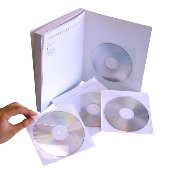 Adhesive CD/DVD Sleeve Box of 1000 Univenture